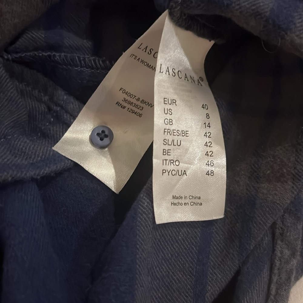 Lascana plaid tab sleeve top - Picture 5 of 5